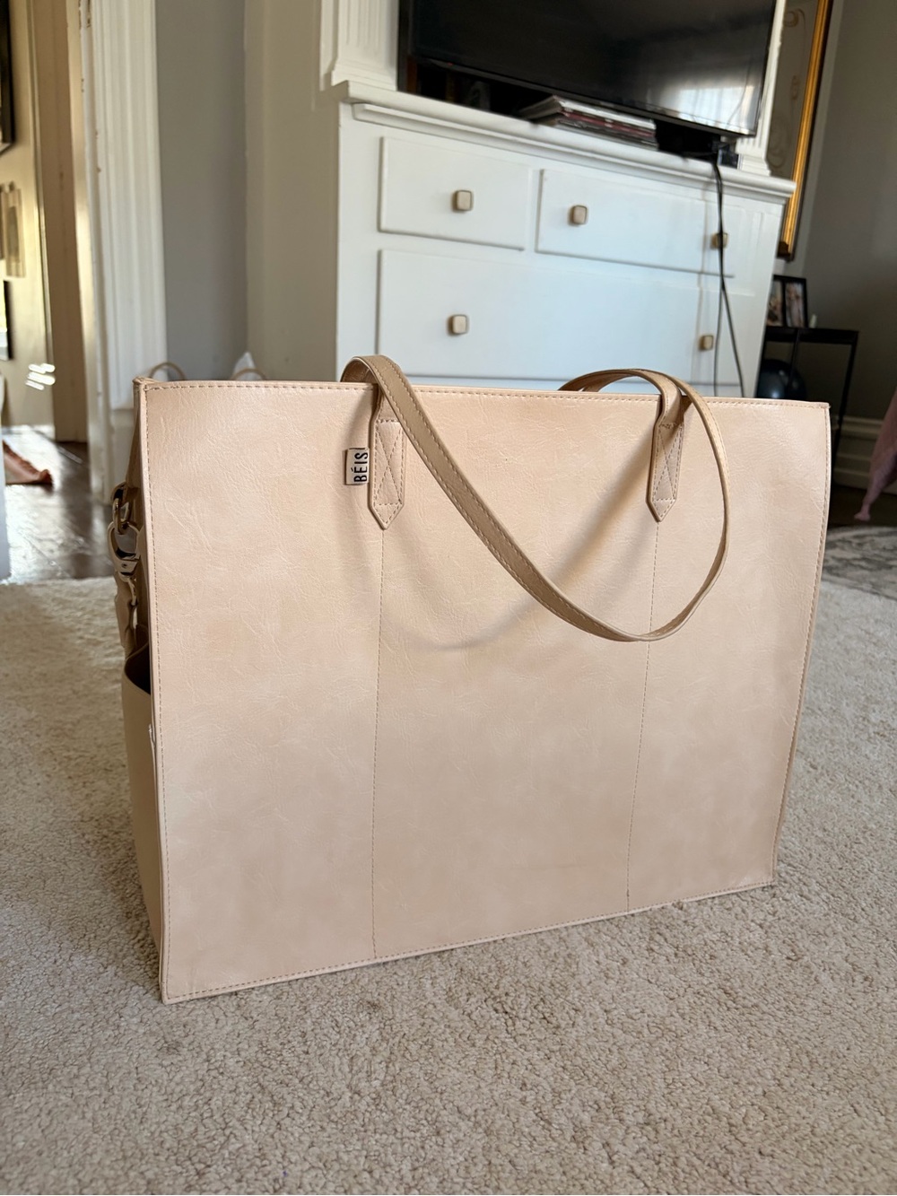 BEIS Large Tote in Blush Nude